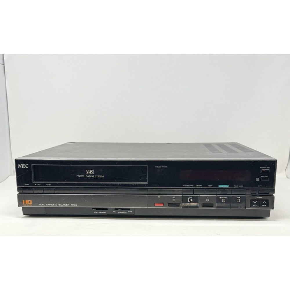 NEC N915U HQ VHS VCR Video Cassette Recorder Player Powers On For Parts Repair